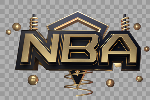 NBA创意立体字体设计图片素材免费下载