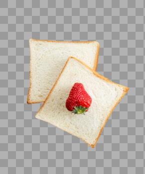 面包和草莓图片素材免费下载