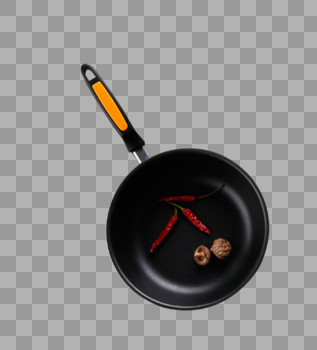 平底锅里的辣椒香菇图片素材免费下载
