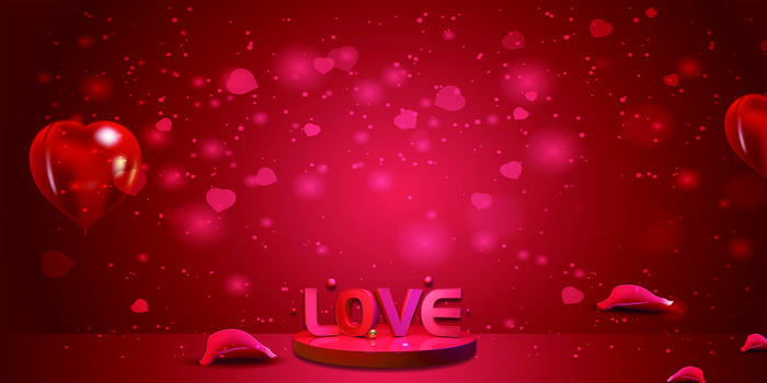红色爱情背景图片素材免费下载