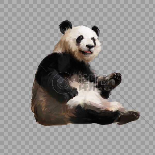 熊猫国宝可爱动物手绘萌元素图片素材免费下载