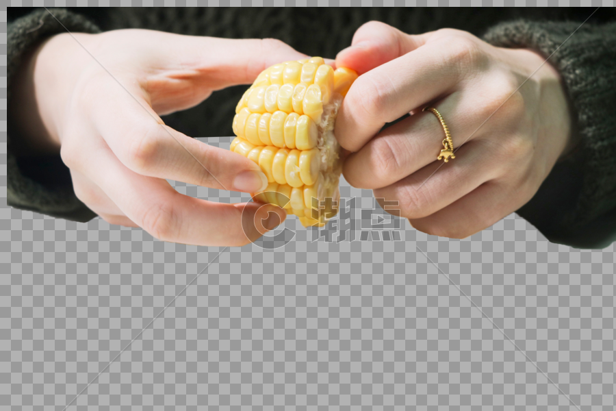 手拿玉米图片素材免费下载
