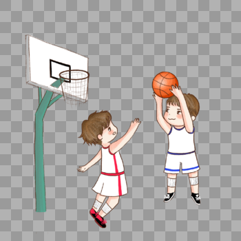 两个小男孩篮球比赛投篮图片素材免费下载