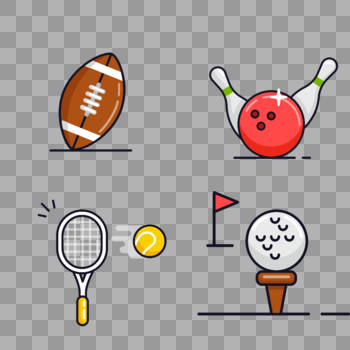 运动球类图标免抠矢量插画素材图片素材免费下载