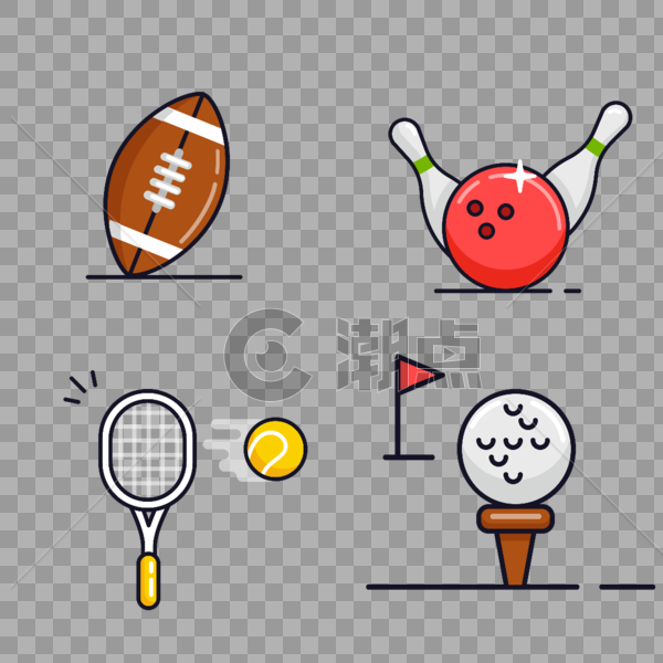 运动球类图标免抠矢量插画素材图片素材免费下载