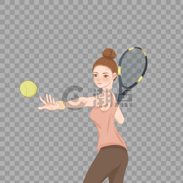 打网球的女人图片素材免费下载