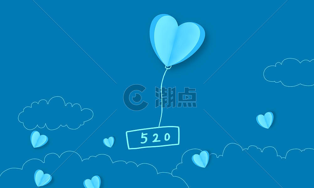 520爱心热气球图片素材免费下载