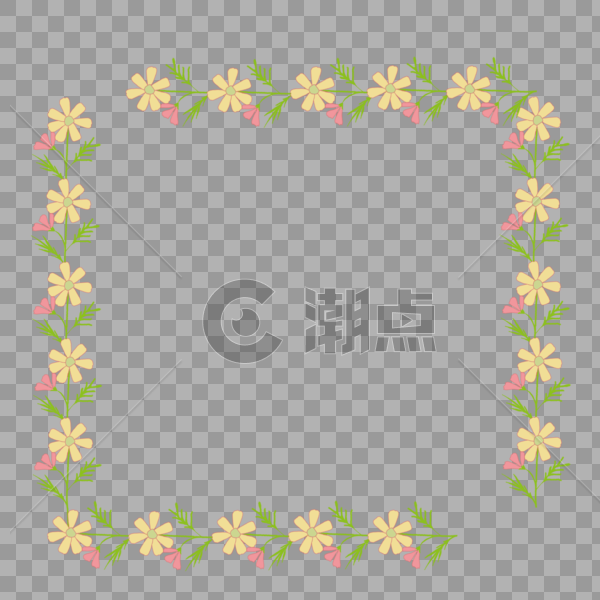 花朵植物边框图片素材免费下载