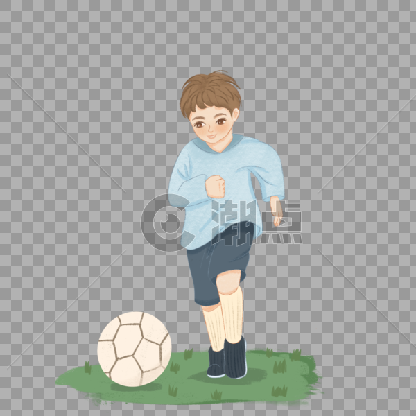 踢足球的小男孩图片素材免费下载