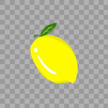 一颗黄黄的柠檬图片素材免费下载