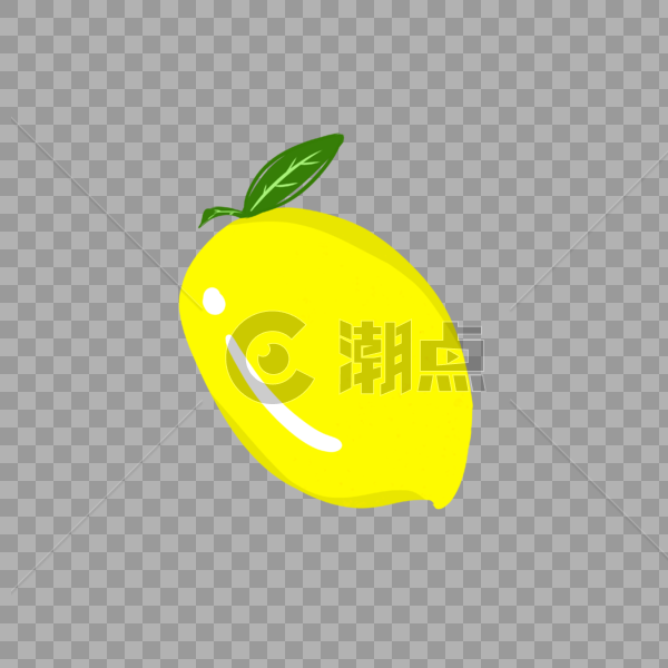 一颗黄黄的柠檬图片素材免费下载