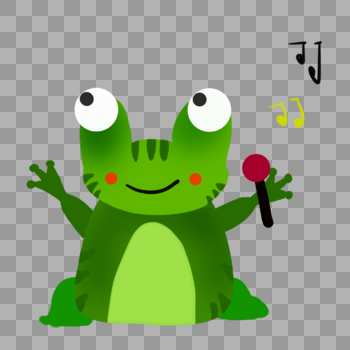 唱歌的青蛙图片素材免费下载