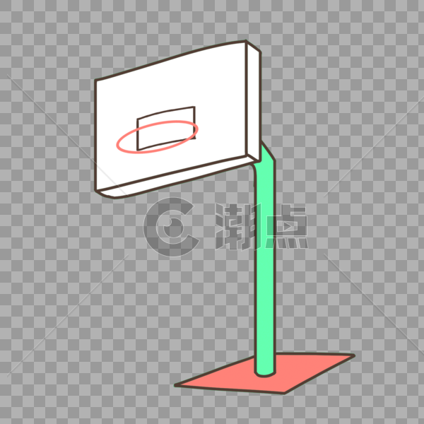 手绘卡通毕业季简单的篮球框图片素材免费下载