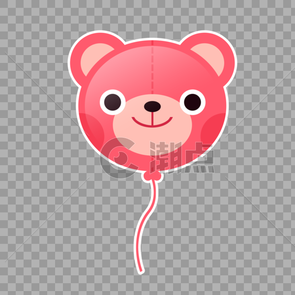 粉红熊气球图片素材免费下载
