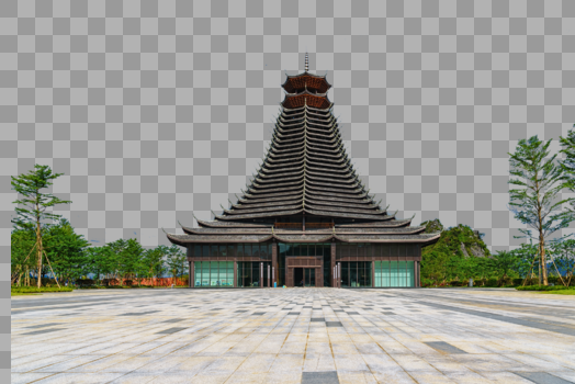 侗寨鼓楼建筑图片素材免费下载