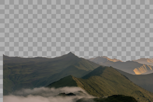 达瓦更扎群山云海图片素材免费下载