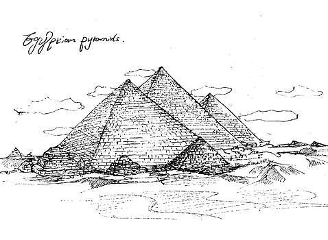 埃及吉萨金字塔群图片素材免费下载