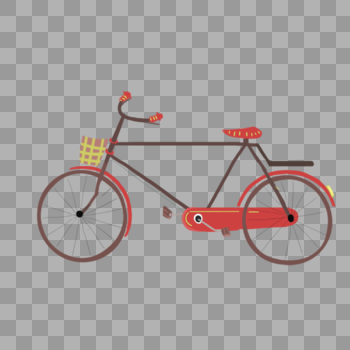 红色自行单车图片素材免费下载