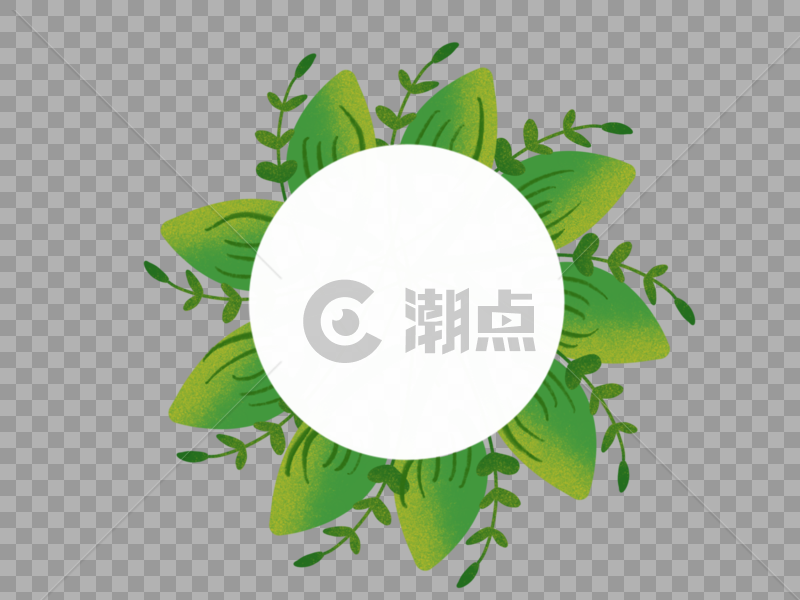绿植花纹边框素材图片素材免费下载