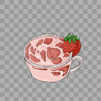 草莓酸奶图片素材免费下载