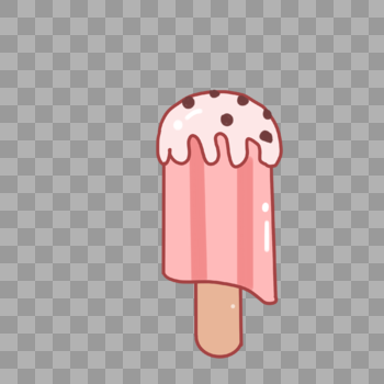 夏日粉色可爱雪糕冰糕卡通手绘图片素材免费下载