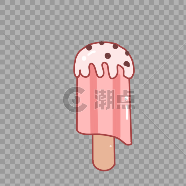 夏日粉色可爱雪糕冰糕卡通手绘图片素材免费下载