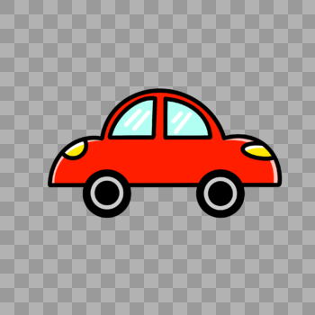 红色的小轿车图片素材免费下载