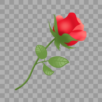 情人节手绘玫瑰花图片素材免费下载