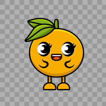 橙子笑脸表情包图片素材免费下载