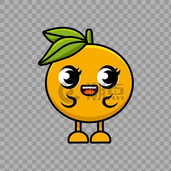 橙子笑脸表情包图片素材免费下载