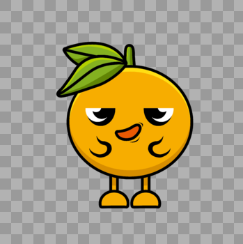 橙子尴尬表情包图片素材免费下载