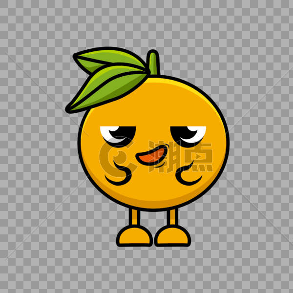 橙子尴尬表情包图片素材免费下载