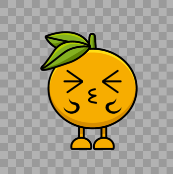 橙子亲亲表情包图片素材免费下载
