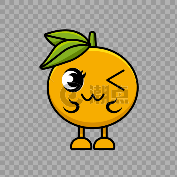 橙子调皮可爱表情包图片素材免费下载