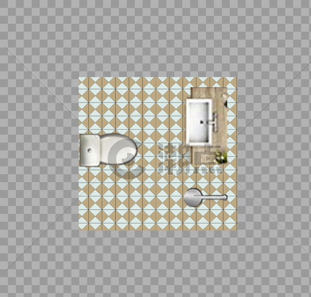 卫生间俯视图图片素材免费下载