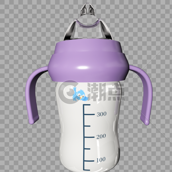 淡紫色原创奶瓶图片素材免费下载