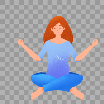 健康打坐做瑜伽的女性图片素材免费下载