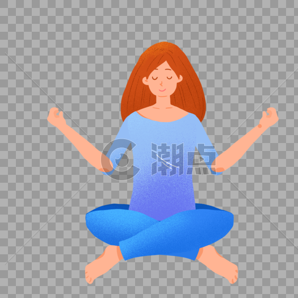 健康打坐做瑜伽的女性图片素材免费下载