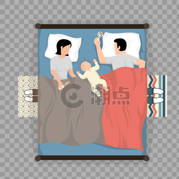 睡觉的家庭图片素材免费下载