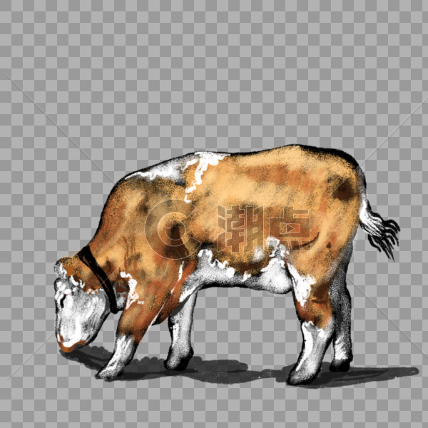 卡通动物牛插图图片素材免费下载