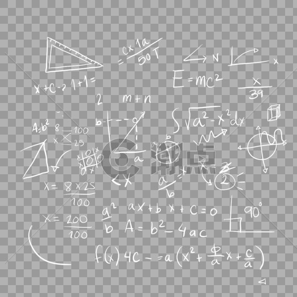 数学公式底纹图片素材免费下载