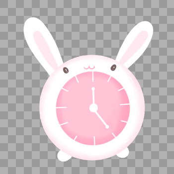 可爱兔子闹钟图片素材免费下载
