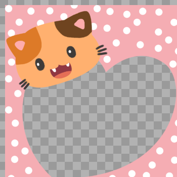 可爱猫咪装饰边框图片素材免费下载