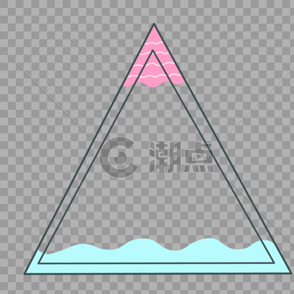 手绘三角形边框图片素材免费下载