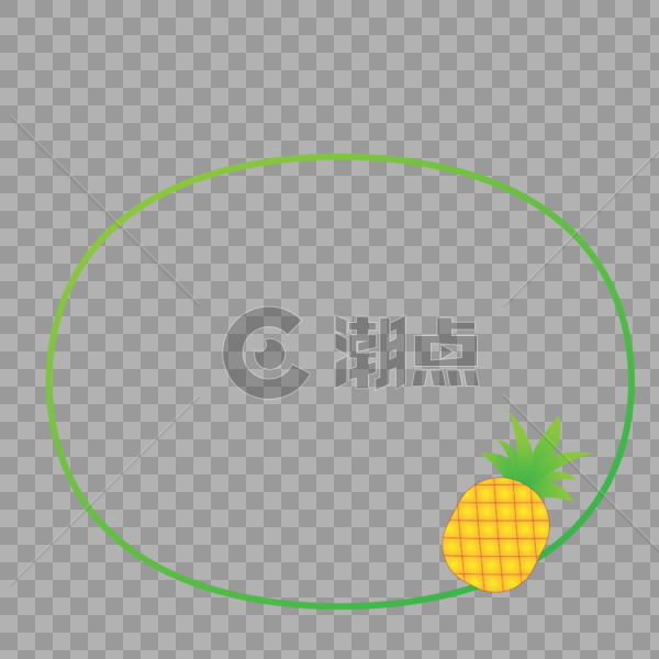 矢量夏日水果菠萝凤梨边框图片素材免费下载