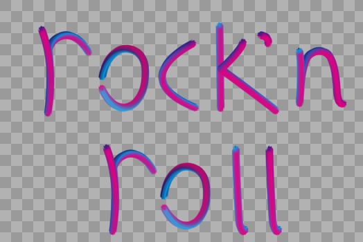 rock'nroll炫酷艺术字图片素材免费下载