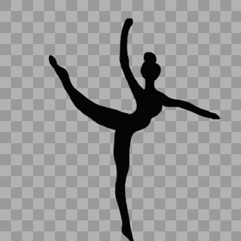 芭蕾动作剪影图片素材免费下载