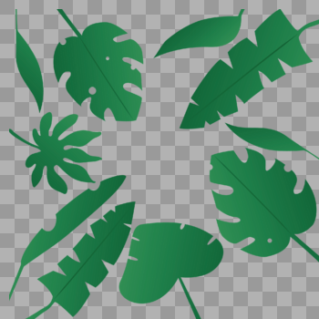 矢量装饰植物叶子图片素材免费下载
