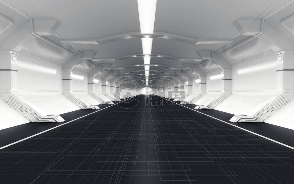 科幻空间隧道图片素材免费下载