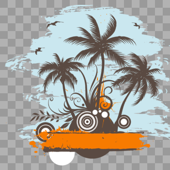椰子树标题图片素材免费下载